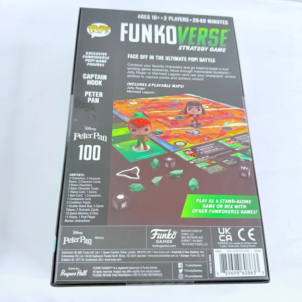 Disney Peter Pan FunkoVerse Strategy Game 100 Peter Pan & Captain Hook Funko Pop